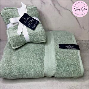 Brooks Brothers Mint Green Bath Washcloths Towels Set of 5